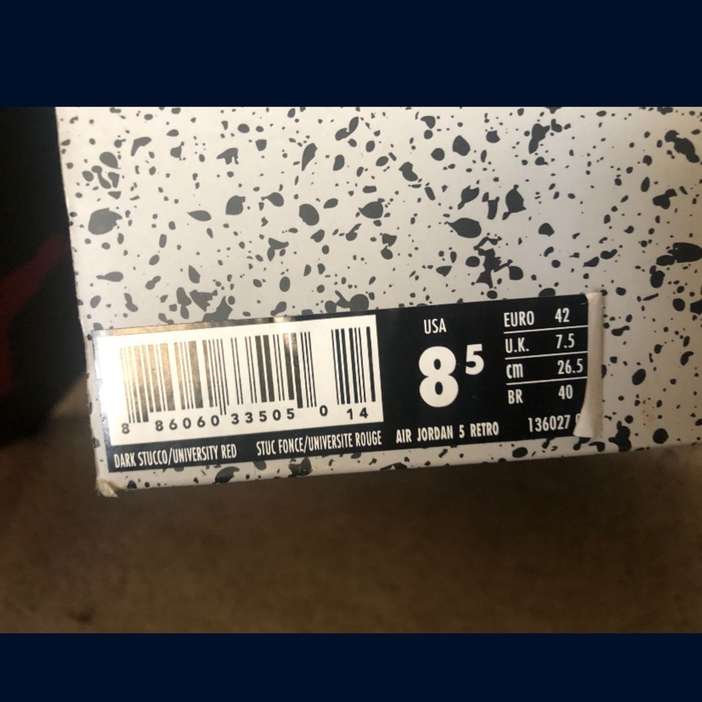 retro 5’s 8.5
